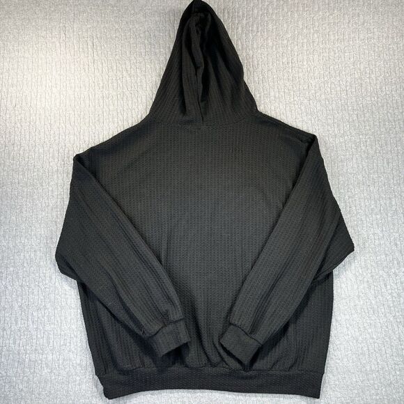 Shein Black Women's hoodie Size(S) Knit style lightweight, no drawstring - Picture 2 of 6